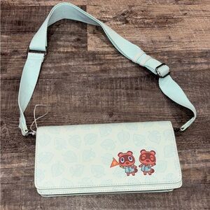 Nintendo Switch Animal Crossing Mint Leaves Crossbody Sling Bag Controller Gear